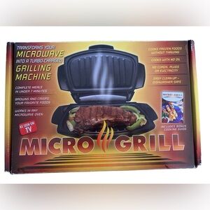 Micro Grill - As Seen On TV - Microwaveable Grill Chicken Steak Fish -Never Used